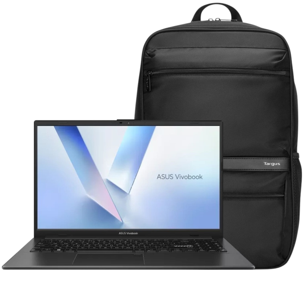 Laptop Asus Vivobook E1504GA-NJ058W Core i3 N305 8GB RAM DDR4 512GB SSD 15.6" FHD W11 Home Color Negro con Mochila Targus TBB591LP-70